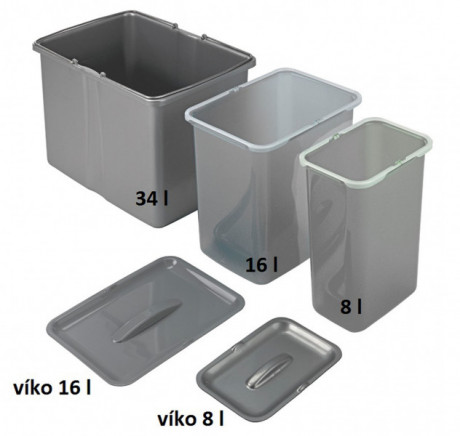 Sinks víko koše 16 l